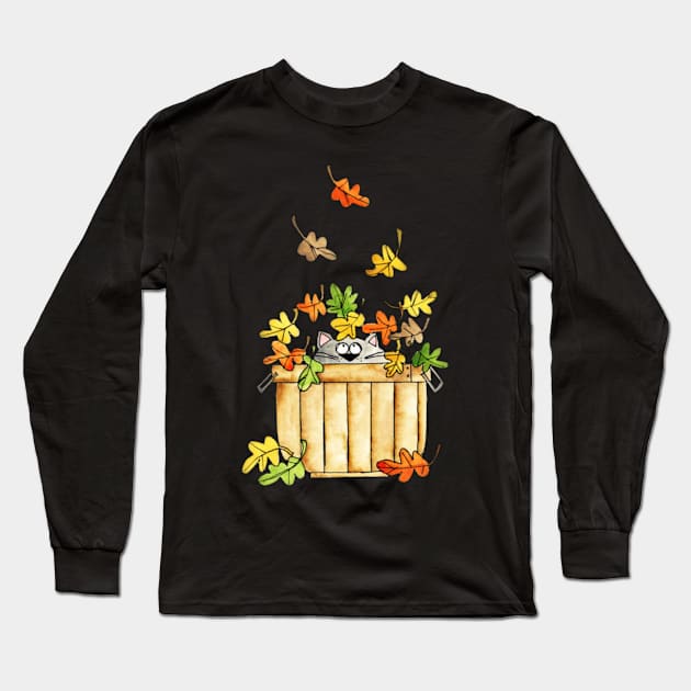 Cat Leaves The Barrel Long Sleeve T-Shirt by tzolotov